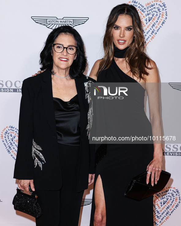 Lucilda Ambrosio and daughter Alessandra Ambrosio arrive at the 30th Annual Race To Erase MS Gala held at the Fairmont Century Plaza on June...