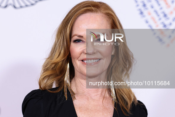 American actress Marg Helgenberger arrives at the 30th Annual Race To Erase MS Gala held at the Fairmont Century Plaza on June 2, 2023 in Ce...