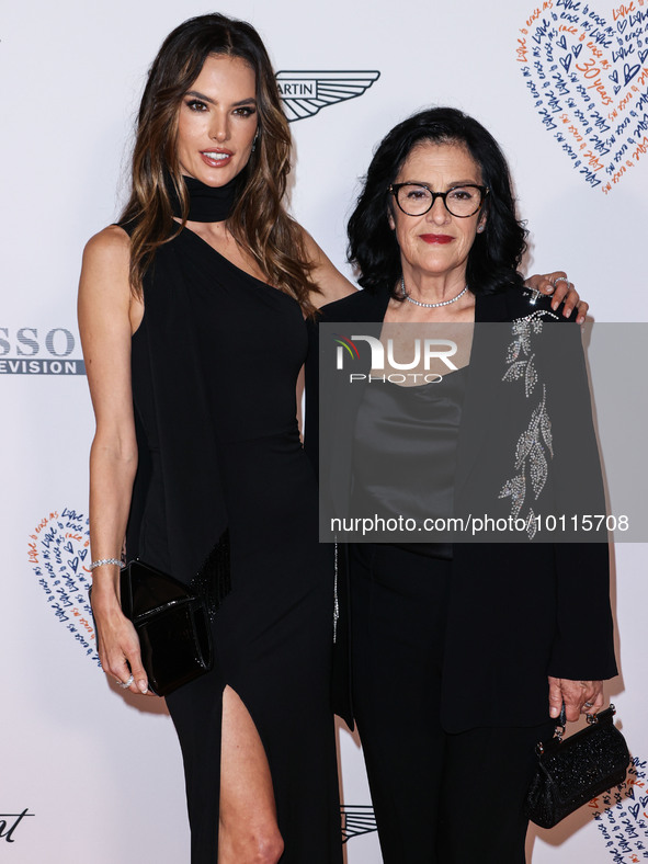 Alessandra Ambrosio and mother Lucilda Ambrosio arrive at the 30th Annual Race To Erase MS Gala held at the Fairmont Century Plaza on June 2...