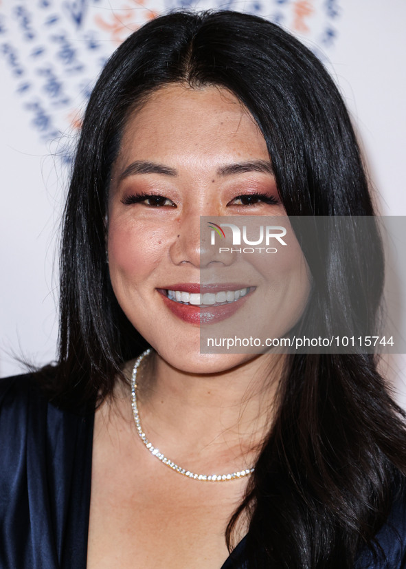 American actress and television personality Crystal Kung Minkoff arrives at the 30th Annual Race To Erase MS Gala held at the Fairmont Centu...