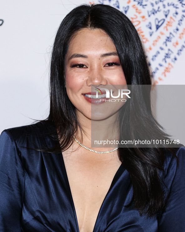 American actress and television personality Crystal Kung Minkoff arrives at the 30th Annual Race To Erase MS Gala held at the Fairmont Centu...