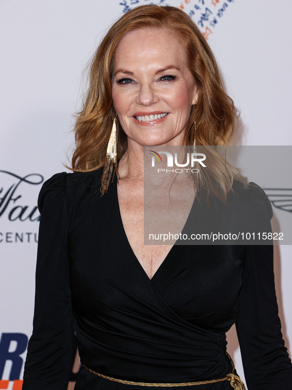 American actress Marg Helgenberger arrives at the 30th Annual Race To Erase MS Gala held at the Fairmont Century Plaza on June 2, 2023 in Ce...