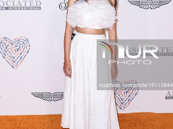 American actress and singer-songwriter Trinity Jo-Li Bliss arrives at the 30th Annual Race To Erase MS Gala held at the Fairmont Century Pla...