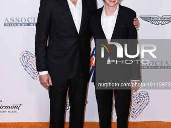 James Tupper and son Atlas Heche Tupper arrive at the 30th Annual Race To Erase MS Gala held at the Fairmont Century Plaza on June 2, 2023 i...