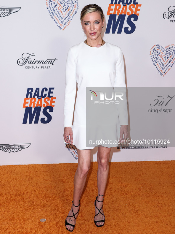 American actress Katie Cassidy arrives at the 30th Annual Race To Erase MS Gala held at the Fairmont Century Plaza on June 2, 2023 in Centur...