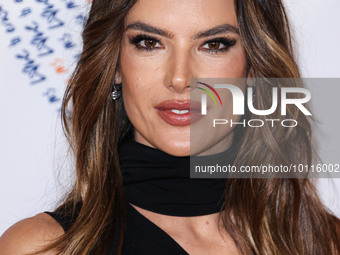 Brazilian model Alessandra Ambrosio arrives at the 30th Annual Race To Erase MS Gala held at the Fairmont Century Plaza on June 2, 2023 in C...