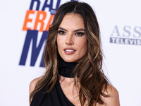 Brazilian model Alessandra Ambrosio arrives at the 30th Annual Race To Erase MS Gala held at the Fairmont Century Plaza on June 2, 2023 in C...