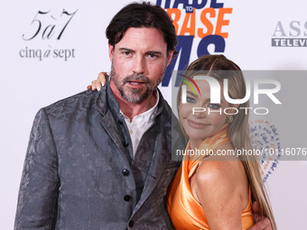 Aaron Phypers and wife Denise Richards arrive at the 30th Annual Race To Erase MS Gala held at the Fairmont Century Plaza on June 2, 2023 in...