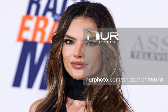 Brazilian model Alessandra Ambrosio arrives at the 30th Annual Race To Erase MS Gala held at the Fairmont Century Plaza on June 2, 2023 in C...