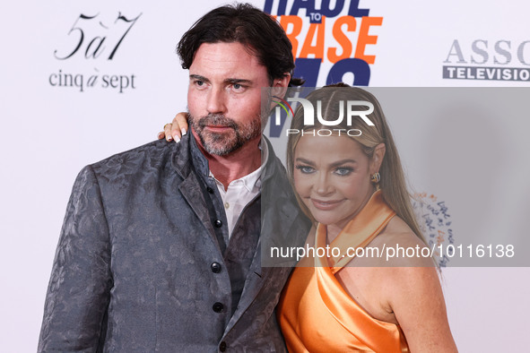 Aaron Phypers and wife Denise Richards arrive at the 30th Annual Race To Erase MS Gala held at the Fairmont Century Plaza on June 2, 2023 in...