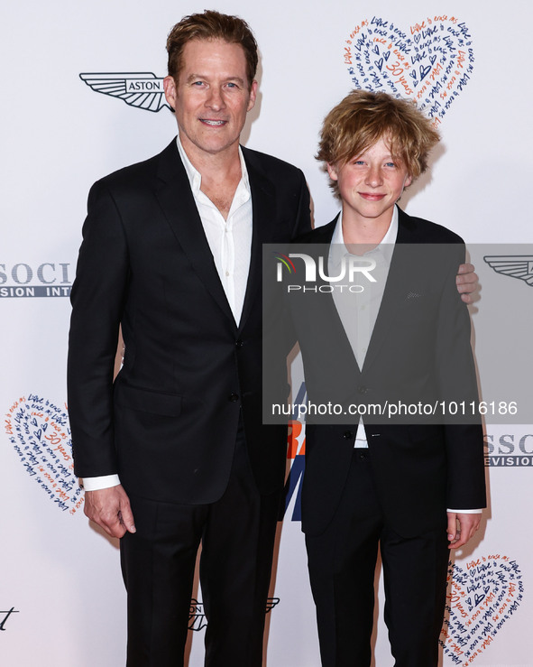 James Tupper and son Atlas Heche Tupper arrive at the 30th Annual Race To Erase MS Gala held at the Fairmont Century Plaza on June 2, 2023 i...