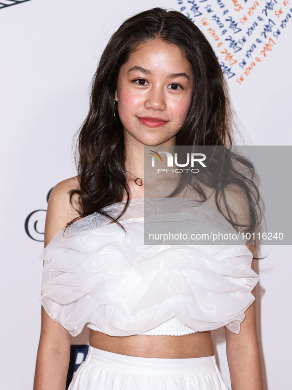 American actress and singer-songwriter Trinity Jo-Li Bliss arrives at the 30th Annual Race To Erase MS Gala held at the Fairmont Century Pla...