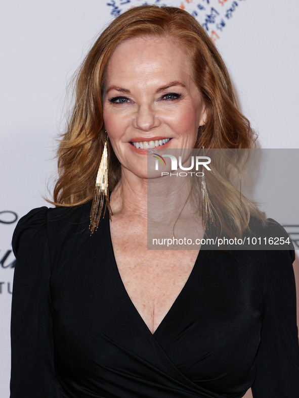 American actress Marg Helgenberger arrives at the 30th Annual Race To Erase MS Gala held at the Fairmont Century Plaza on June 2, 2023 in Ce...