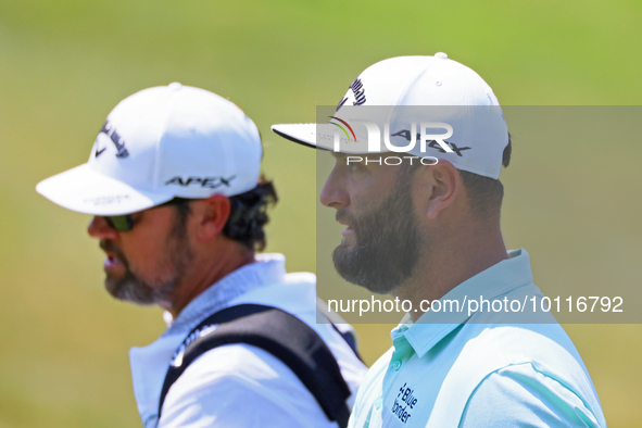 John Rahm of Barrika, Spain looks over the 7th green during  The Memorial Tournament presented by Workday at Muirfield Village Golf Club in...