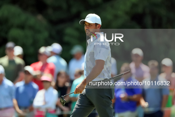 Jason Day of Brisbane, Australia walks on the 7th green during  The Memorial Tournament presented by Workday at Muirfield Village Golf Club...