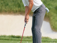 David Lipsky of Las Vegas, Nevada putts on the 18th green during The Memorial Tournament presented by Workday at Muirfield Village Golf Club...