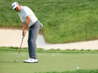 David Lipsky of Las Vegas, Nevada putts on the 18th green during The Memorial Tournament presented by Workday at Muirfield Village Golf Club...