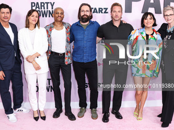 Ken Marino, Tyrel Jackson Williams, Jennifer Garner, Martin Starr, Ryan Hansen, Zoe Chao and Jane Lynch arrive at STARZ's 'Party Down' Seaso...