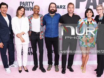 Ken Marino, Tyrel Jackson Williams, Jennifer Garner, Martin Starr, Ryan Hansen, Zoe Chao and Jane Lynch arrive at STARZ's 'Party Down' Seaso...