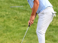 Jon Rahm of Barrika, Spain putts on the 18th green during The Memorial Tournament presented by Workday at Muirfield Village Golf Club in Dub...