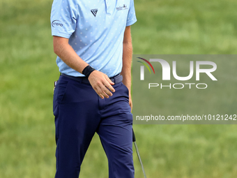 Patrick Rodgers of Jupiter, Florida walks on the 18th green during The Memorial Tournament presented by Workday at Muirfield Village Golf Cl...