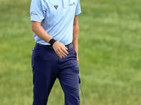 Patrick Rodgers of Jupiter, Florida walks on the 18th green during The Memorial Tournament presented by Workday at Muirfield Village Golf Cl...