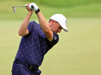 Jordan Spieth of Dallas, Texas hits from the 18th fairway during The Memorial Tournament presented by Workday at Muirfield Village Golf Club...