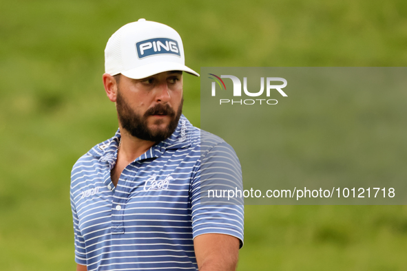 Stephan Jaeger of Germany walks to the 18th green during The Memorial Tournament presented by Workday at Muirfield Village Golf Club in Dubl...