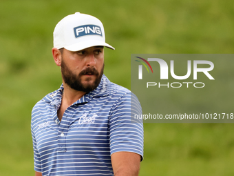 Stephan Jaeger of Germany walks to the 18th green during The Memorial Tournament presented by Workday at Muirfield Village Golf Club in Dubl...