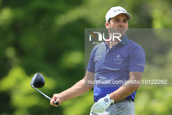 Denny McCarthy of Jupiter, Florida looks down the fairway at the 18th tee during The Memorial Tournament presented by Workday at Muirfield V...