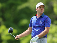 Denny McCarthy of Jupiter, Florida looks down the fairway at the 18th tee during The Memorial Tournament presented by Workday at Muirfield V...