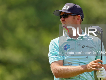 Seamus Power of Waterford, Ireland looks down the fairway from the 18th tee during The Memorial Tournament presented by Workday at Muirfield...