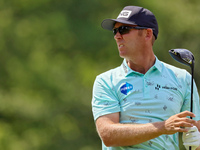 Seamus Power of Waterford, Ireland looks down the fairway from the 18th tee during The Memorial Tournament presented by Workday at Muirfield...