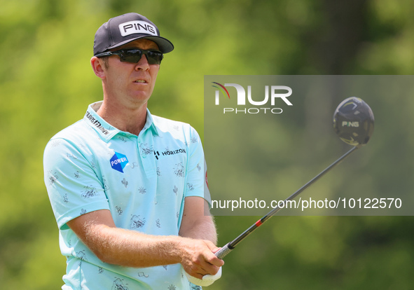 Seamus Power of Waterford, Ireland lines up his shot from the 18th tee during The Memorial Tournament presented by Workday at Muirfield Vill...