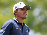 Joseph Bramlett walks from the 18th tee during The Memorial Tournament presented by Workday at Muirfield Village Golf Club in Dublin, Ohio,...