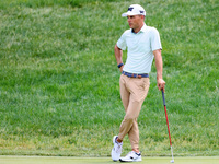 Eric Cole of Delray Beach, Florida waits on the 17th green during The Memorial Tournament presented by Workday at Muirfield Village Golf Clu...