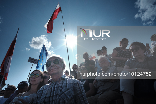 Pro-democratic march in Warsaw gathered up to 500k participants (according to organisers), led by Donald Tusk, former Prime Minister of Pola...