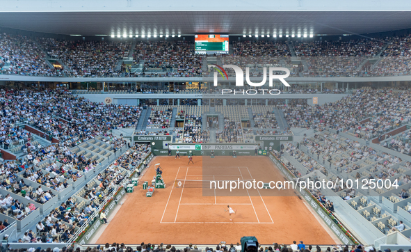 Aryna Sabalenka, Sloane Stephens during Roland Garros 2023 in Paris, France on June 4, 2023. 