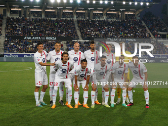 Team of AC Monza during Atalanta BC against AC Monza, Serie A, at Gewiss Stadium on June 04th, 2023. (