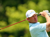 Brandt Snedeker of Franklin, Tennessee hits from the 18th tee during The Memorial Tournament presented by Workday at Muirfield Village Golf...