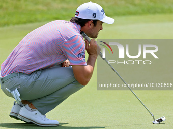 Davis Riley of Hattiesburg looks over the 17th green during The Memorial Tournament presented by Workday at Muirfield Village Golf Club in D...