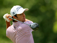 Davis Riley of Hattiesburg hits from the 18th tee during The Memorial Tournament presented by Workday at Muirfield Village Golf Club in Dubl...