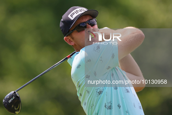 Seamus Power of Waterford, Ireland hits from the 18th tee during The Memorial Tournament presented by Workday at Muirfield Village Golf Club...