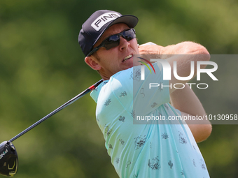 Seamus Power of Waterford, Ireland hits from the 18th tee during The Memorial Tournament presented by Workday at Muirfield Village Golf Club...