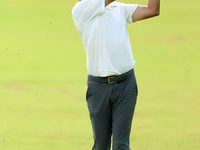 David Lipsky of Las Vegas, Nevada hits from the 18th fairway during The Memorial Tournament presented by Workday at Muirfield Village Golf C...