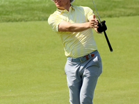 Peter Malnati of Knoxville, Tennessee hits on the 17th green during the first round of the The Memorial Tournament presented by Workday at M...