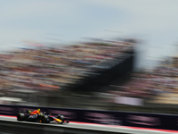 Sergio Perez of Mexico driving the (11) Oracle Red Bull Racing RB19 during practice ahead of the F1 Grand Prix of Spain at Circuit de Barcel...