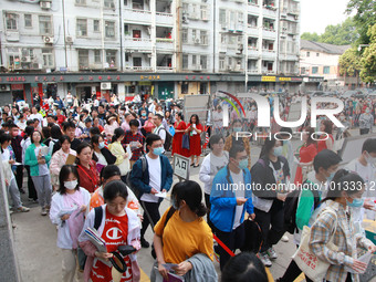 NANJING, CHINA - JUNE 7, 2023 - Candidates enter the National college entrance examination in Nanjing, East China's Jiangsu province, June 7...