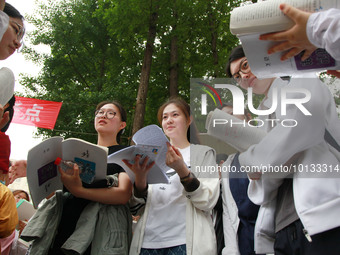 NANJING, CHINA - JUNE 7, 2023 - Candidates enter the National college entrance examination in Nanjing, East China's Jiangsu province, June 7...