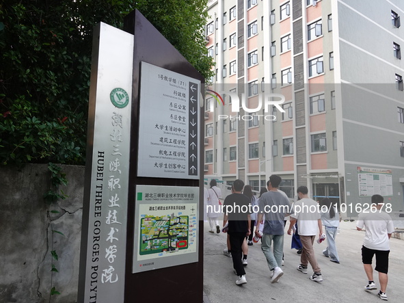  A general view of Hubei Three Gorges Vocational College in Yichang, Hubei Province, China, June 13, 2023. On June 13, 2023, the National De...